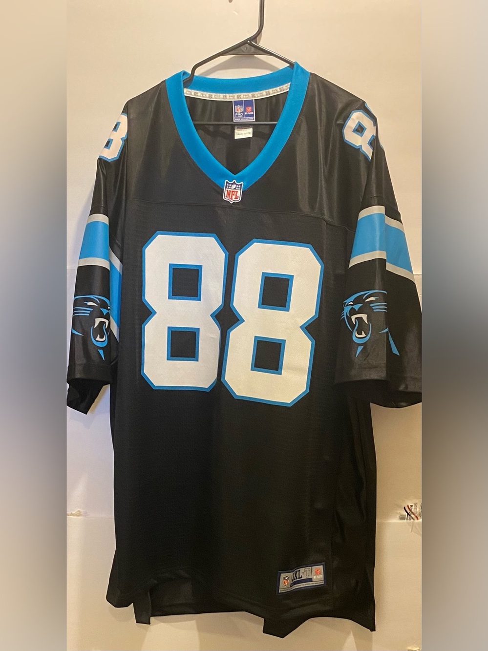 NFL Black Jersey with Bright Carolina Blue Trim💙